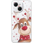 Прозорий чохол BoxFace Tecno Spark 40C Winter Deer