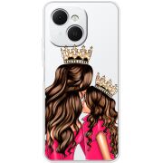 Прозорий чохол BoxFace Tecno Spark 40C Queen and Princess