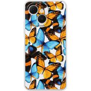 Прозорий чохол BoxFace Tecno Spark 40C Butterfly Morpho