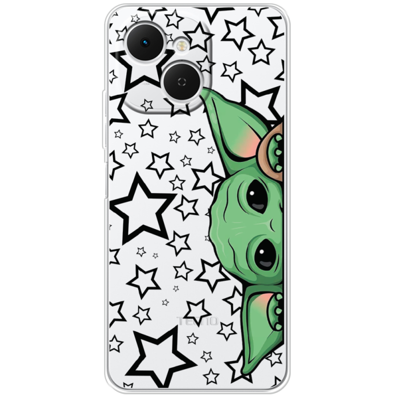 Прозорий чохол BoxFace Tecno Spark 40C Baby Yoda