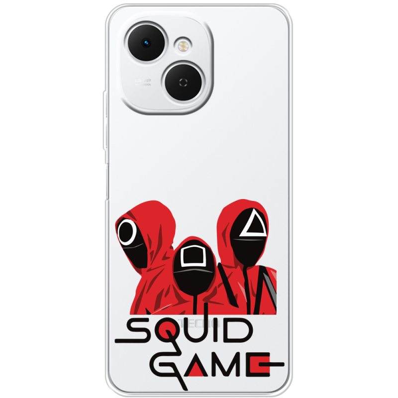 Прозорий чохол BoxFace Tecno Spark 40C siquid game люди в красном