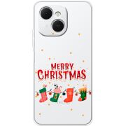 Прозорий чохол BoxFace Tecno Spark 40C Merry Christmas