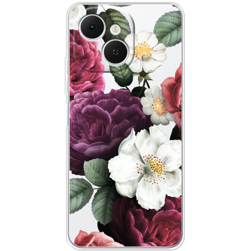 Прозорий чохол BoxFace Tecno Spark 40C Floral Dark Dreams