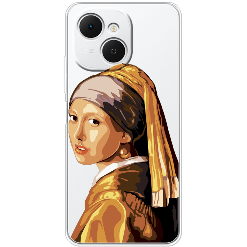 Прозорий чохол BoxFace Tecno Spark 40C Девушка с жемчужной серёжкой