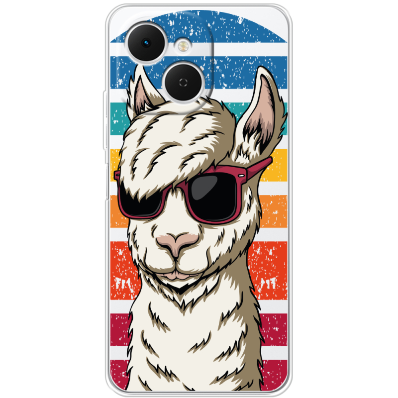 Прозорий чохол BoxFace Tecno Spark 40C Стильна Лама