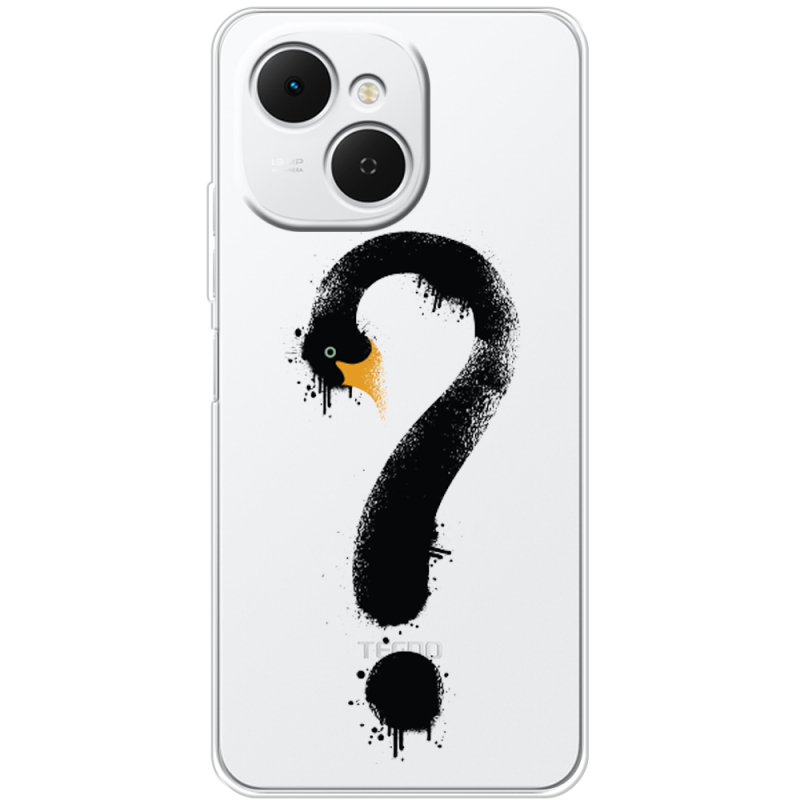 Прозорий чохол BoxFace Tecno Spark 40C Swan question