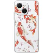 Прозорий чохол BoxFace Tecno Spark 40C Japanese Koi Fish