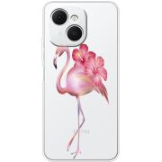 Прозорий чохол BoxFace Tecno Spark 40C Floral Flamingo
