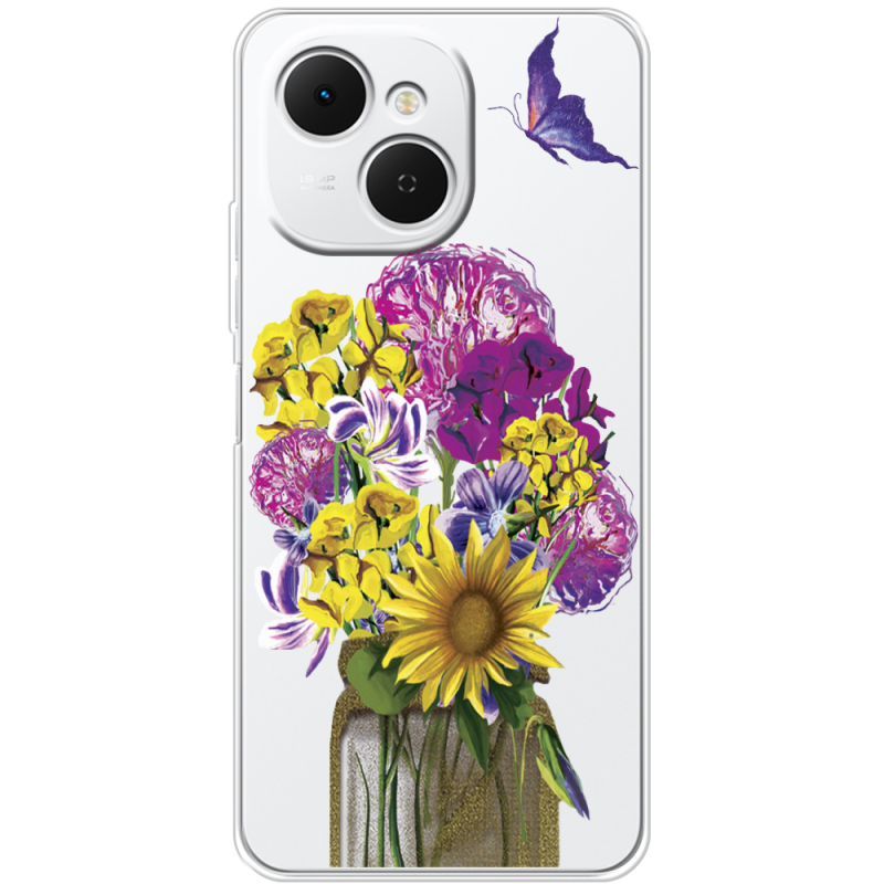 Прозорий чохол BoxFace Tecno Spark 40C My Bouquet