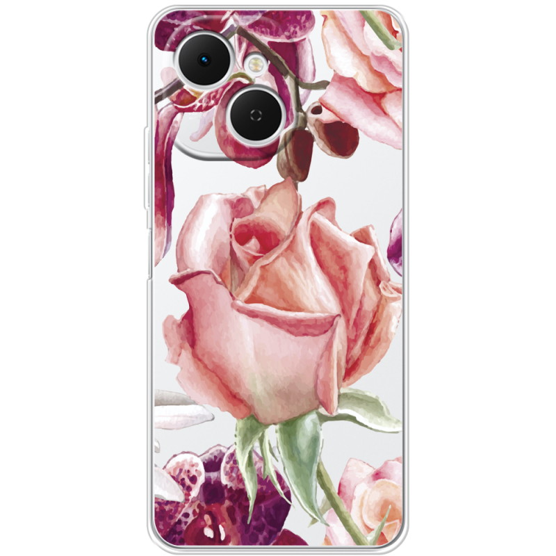 Прозорий чохол BoxFace Tecno Spark 40C Rose