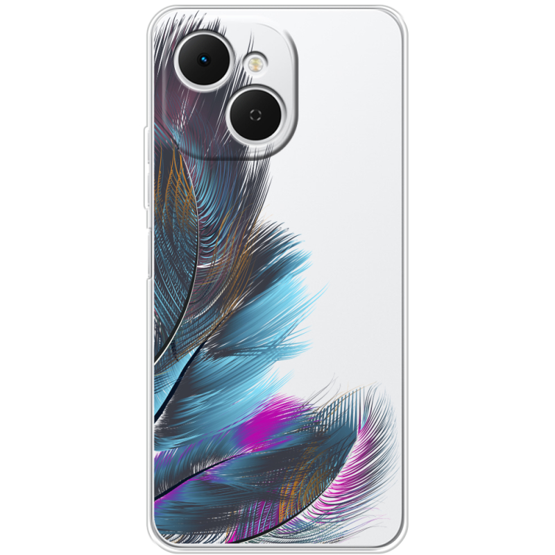 Прозорий чохол BoxFace Tecno Spark 40C Feathers