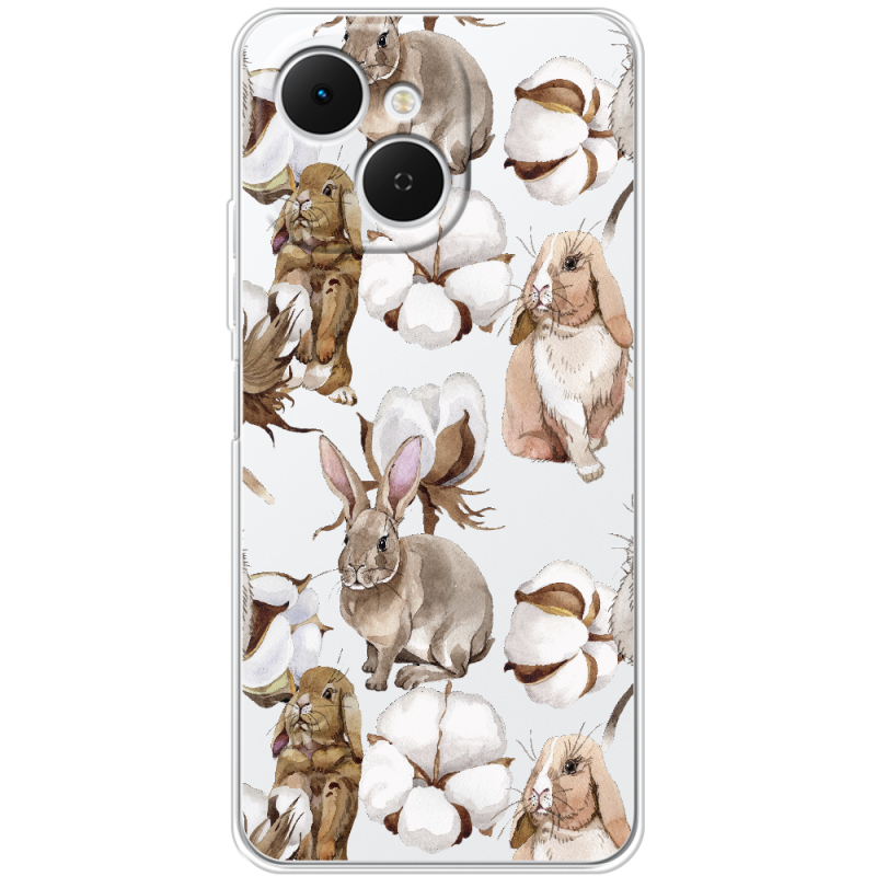 Прозорий чохол BoxFace Tecno Spark 40C Cotton and Rabbits