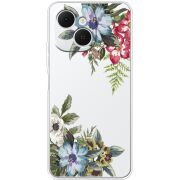 Прозорий чохол BoxFace Tecno Spark 40C Floral