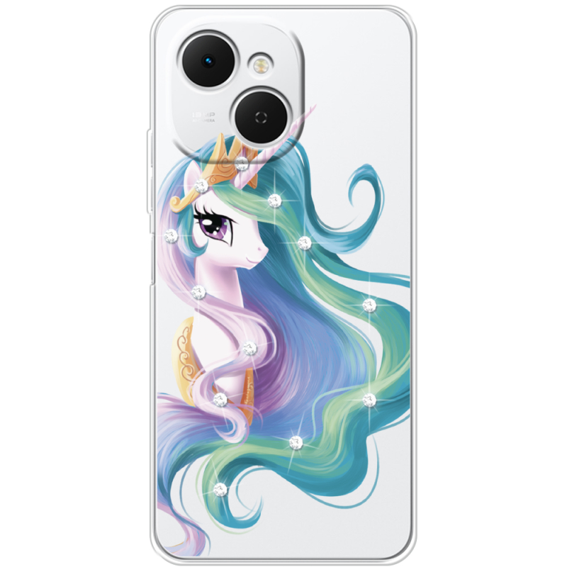 Чохол зі стразами Tecno Spark 40C Unicorn Queen