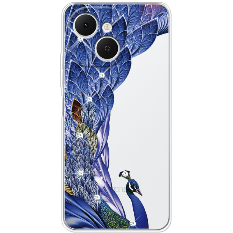 Чохол зі стразами Tecno Spark 40C Peafowl