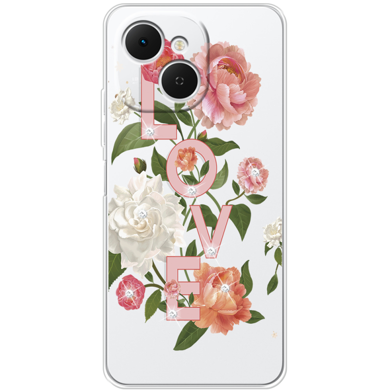 Чохол зі стразами Tecno Spark 40C Love