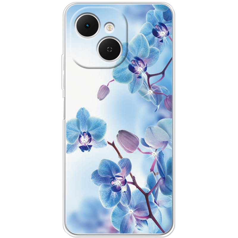 Чохол зі стразами Tecno Spark 40C Orchids