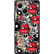 Чорний чохол BoxFace Tecno Spark 40C Rock Graffiti