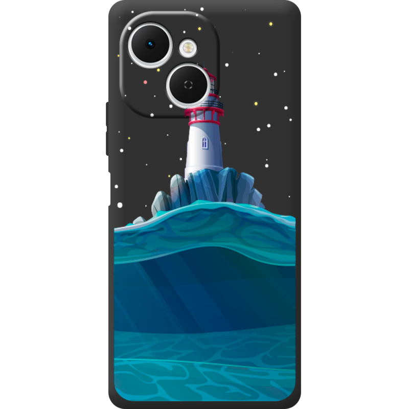 Чорний чохол BoxFace Tecno Spark 40C Lighthouse