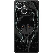 Чорний чохол BoxFace Tecno Spark 40C Wolf