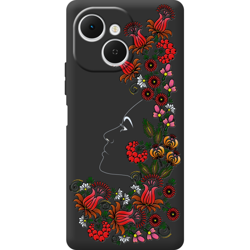 Чорний чохол BoxFace Tecno Spark 40C 3D Ukrainian Muse