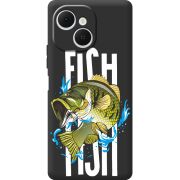 Чорний чохол BoxFace Tecno Spark 40C Fish