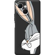 Чорний чохол BoxFace Tecno Spark 40C Lucky Rabbit