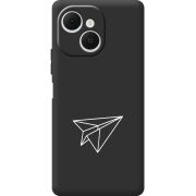 Чорний чохол BoxFace Tecno Spark 40C Paper Plane