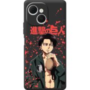 Чорний чохол BoxFace Tecno Spark 40C Атака Титанов Леви