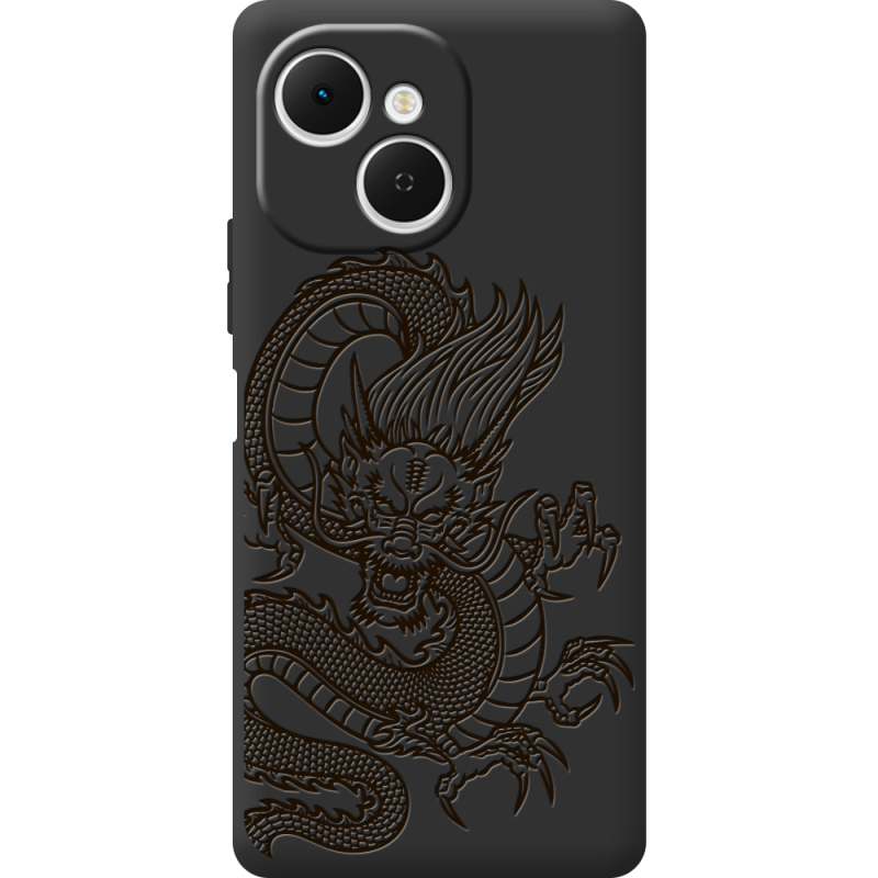 Чорний чохол BoxFace Tecno Spark 40C Chinese Dragon