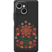 Чорний чохол BoxFace Tecno Spark 40C Ukrainian Ornament