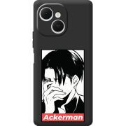 Чорний чохол BoxFace Tecno Spark 40C Attack On Titan - Ackerman