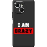 Чорний чохол BoxFace Tecno Spark 40C I'm Crazy