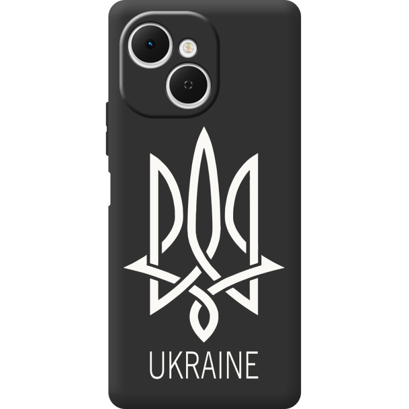 Чорний чохол BoxFace Tecno Spark 40C Тризуб монограмма ukraine