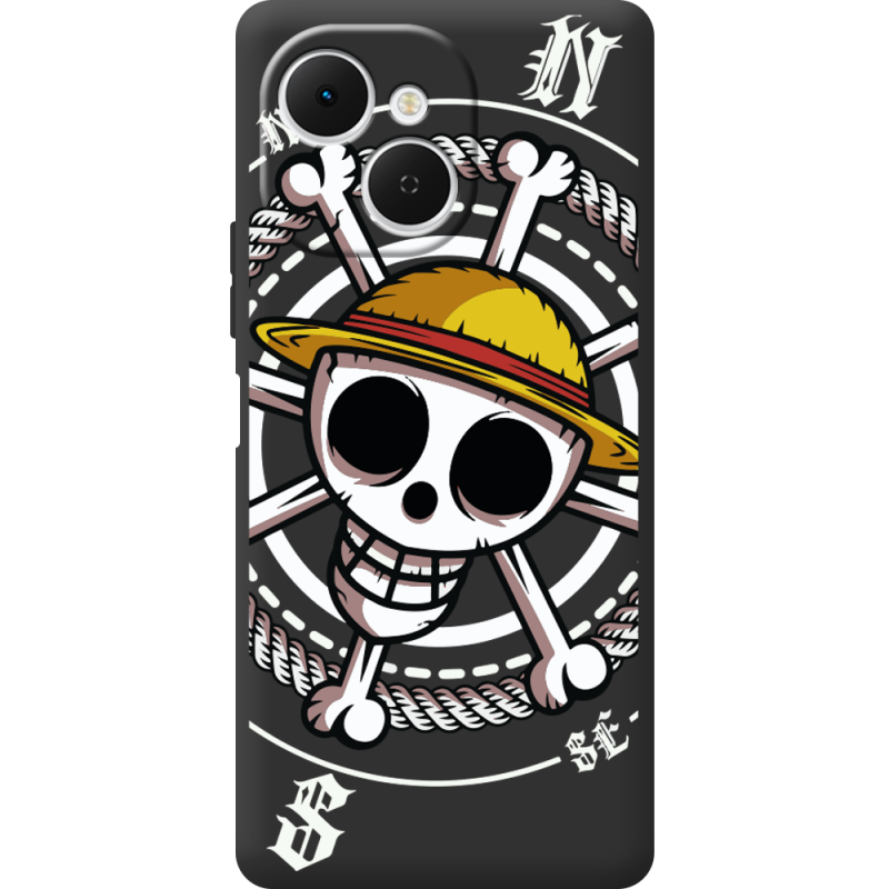 Чорний чохол BoxFace Tecno Spark 40C One Piece Компас