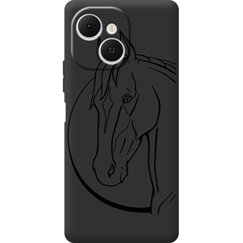 Чорний чохол BoxFace Tecno Spark 40C Horse