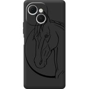 Чорний чохол BoxFace Tecno Spark 40C Horse