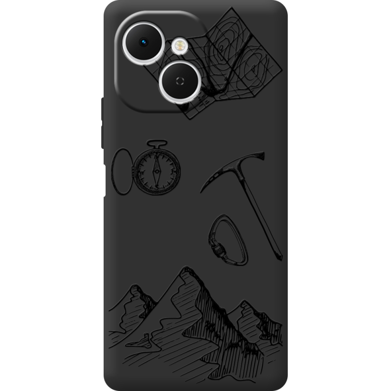 Чорний чохол BoxFace Tecno Spark 40C Mountains