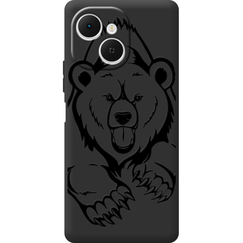Чорний чохол BoxFace Tecno Spark 40C Grizzly Bear