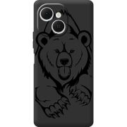 Чорний чохол BoxFace Tecno Spark 40C Grizzly Bear