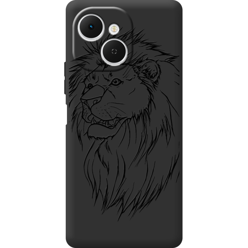 Чорний чохол BoxFace Tecno Spark 40C Lion