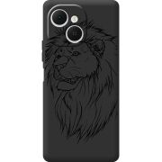 Чорний чохол BoxFace Tecno Spark 40C Lion