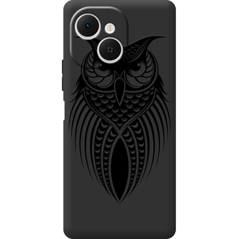 Чорний чохол BoxFace Tecno Spark 40C Owl