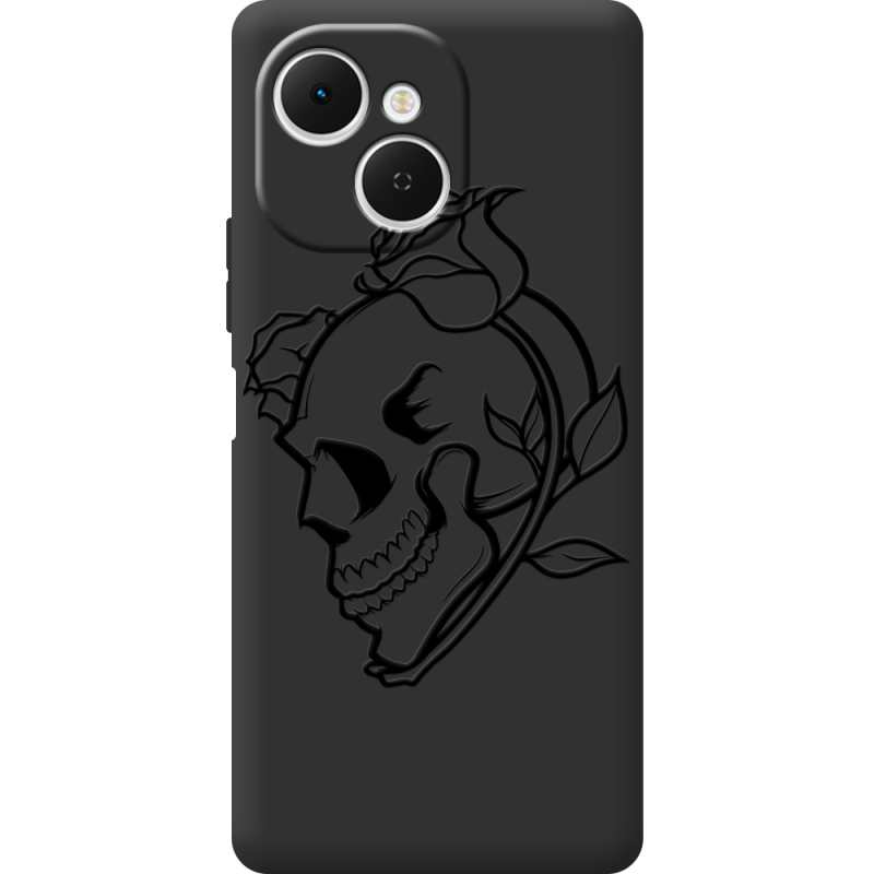 Чорний чохол BoxFace Tecno Spark 40C Skull and Roses
