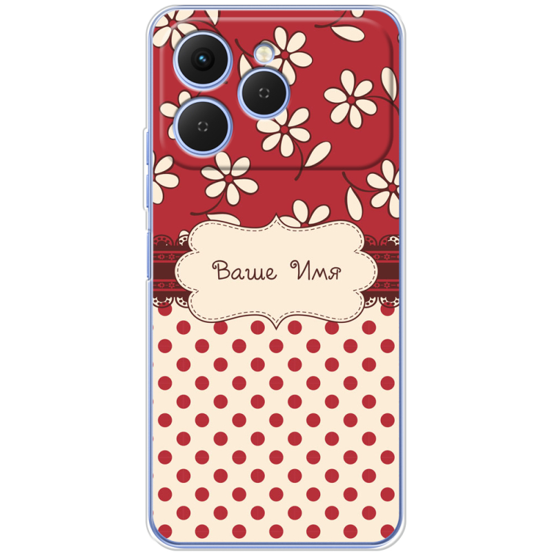 Чохол BoxFace Tecno Spark 40 Именной Polka Dots