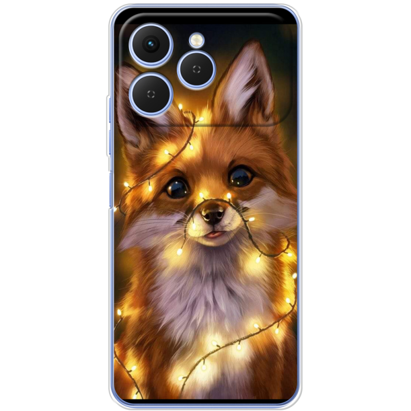 Чохол BoxFace Tecno Spark 40 Різдвяна лисичка