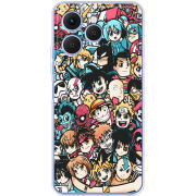 Чохол BoxFace Tecno Spark 40 Anime Stickers