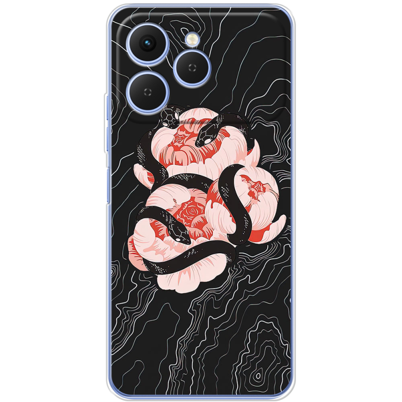 Чохол BoxFace Tecno Spark 40 Snake Rose