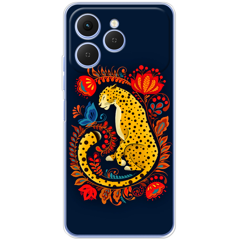 Чохол BoxFace Tecno Spark 40 Petrykivka Leopard