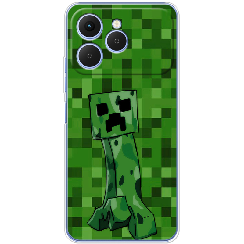 Чохол BoxFace Tecno Spark 40 Minecraft Creeper